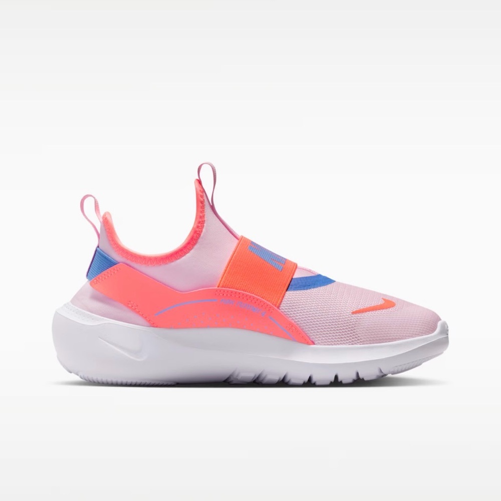 Nike Flex Runner Pink and Orange Girls Sneakers 12C - Picture 4 of 8
